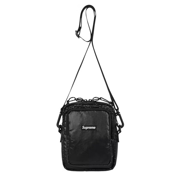 Supreme Shoulder Bag Black Cordura Box Logo Nylon Crossbody FW2017 Camera Bag